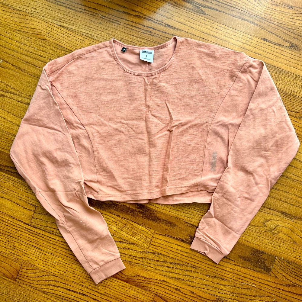 Gymshark long sleeve cropped workout shirt size Small